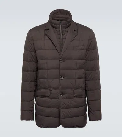 Herno La Giacca Down Jacket In Brown