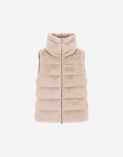 HERNO LADY ALTERNATIVE FUR AND NYLON ULTRALIGHT VEST