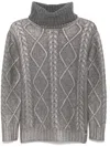 Herno Lamé-effect Sweater In Grey