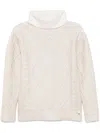 Herno Lamé-effect Sweater In Neutrals
