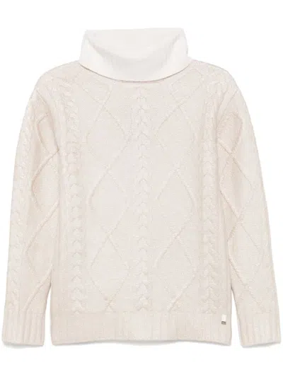 Herno Lamé-effect Sweater In Neutrals