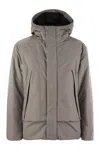 Herno Laminar 2 Layers Down Jacket With Hood In Grey