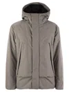 Herno Laminar 2 Layers Down Jacket With Hood In Grey