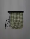 Herno Laminar Bag In Check Woven In Green
