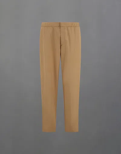 Herno Laminar Barrel-fit Trousers In Comfort Tech Twill In Brown