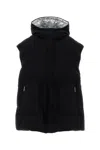 Herno Laminar Black Polyester Blend Sleeveless Down Jacket In Black