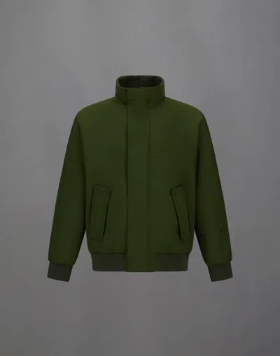 Herno Laminar Bomber Jacket In Organic Tech In Green