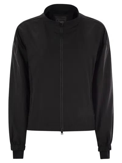 HERNO LAMINAR BOMBER JACKET WITH ZIP