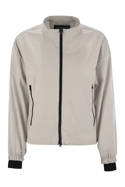 HERNO HERNO LAMINAR BOMBER JACKET WITH ZIP