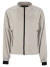 Herno Laminar Bomber Jacket With Zip In Neutral