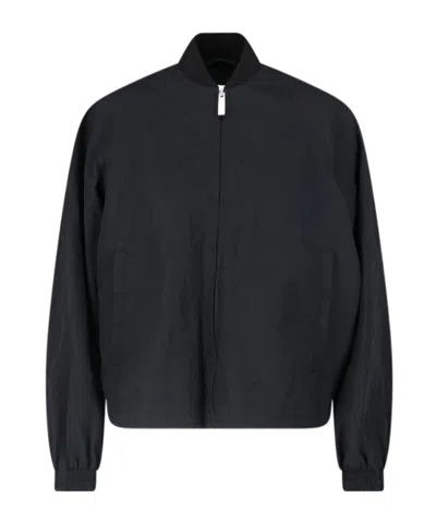 Herno Laminar Bomber Zip Jacket In Black