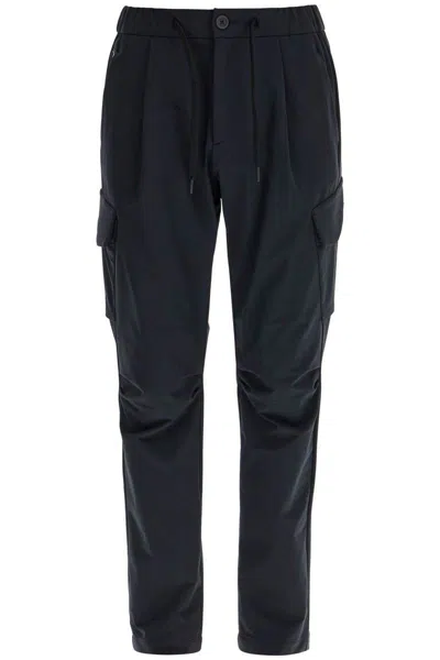 Herno Drawstring Tapered Trousers In Schwarz