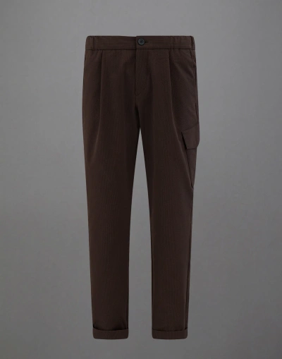 Herno Laminar Cargo Trousers In Wavy Touch In Slate