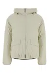 Herno Laminar Chalk Nylon Down Jacket In Neutral