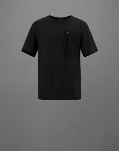 Herno Laminar T-shirt In Compact Jersey In Black