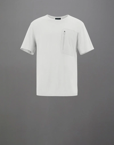 Herno Laminar T-shirt In Compact Jersey In Ice