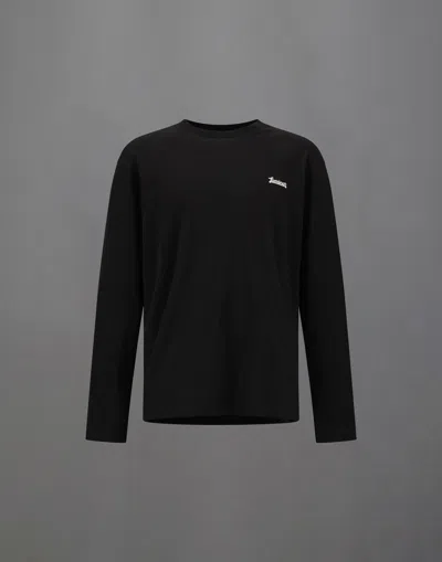 Herno Laminar T-shirt In Compact Jersey In Black