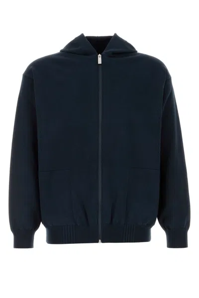 Herno Laminar Cotton-blend Cardigan For Men In Blue