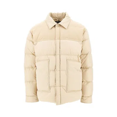 Herno Laminar Cotton-blend Down Jacket In Neutral