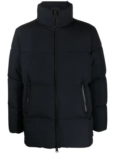 Herno Navy Gore-tex Down Jacket In Blue
