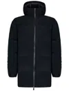 Herno New Impact Long Down Jacket With Hood In Blue