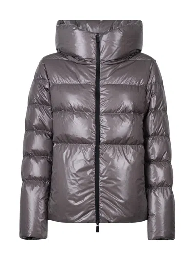 Herno Laminar Down Jacket In Glazed Ripstop 2l Clothing In Grey