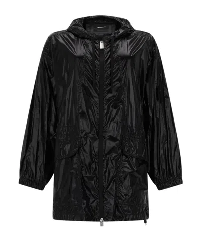 Herno Laminar Drawstring Hooded Jacket In Black