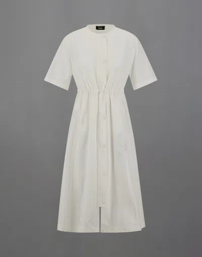 Herno Laminar Dress In Tech-cotton Twill In White