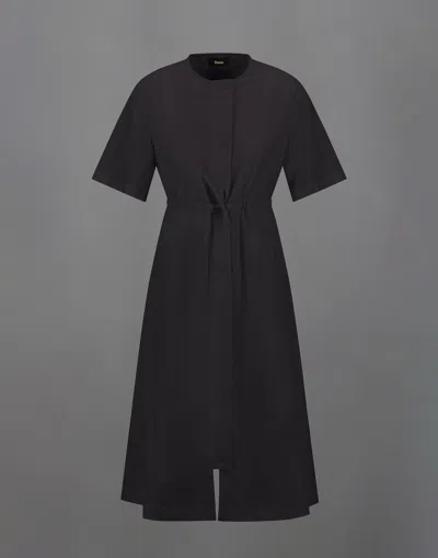 Herno Laminar Dress In Tech-crinkle In Black
