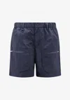 Herno Laminar Elasticated Bermuda Shorts In Blue