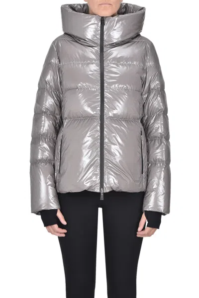 Herno Laminar Fabric Down Jacket In Gray