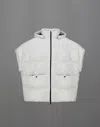 Herno Laminar Gilet In 2l Glazed Ripstop In Eis/hellblau