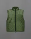 Herno Laminar Gilet In Translucent Ripstop In Olive Green