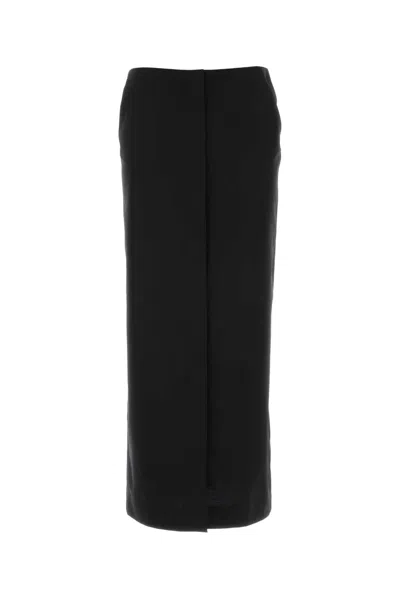 Herno Laminar Polyester-cotton Pencil Skirt In Black