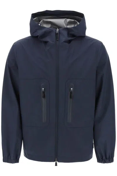 Herno Zip-up Long-sleeved Jacket In Blu