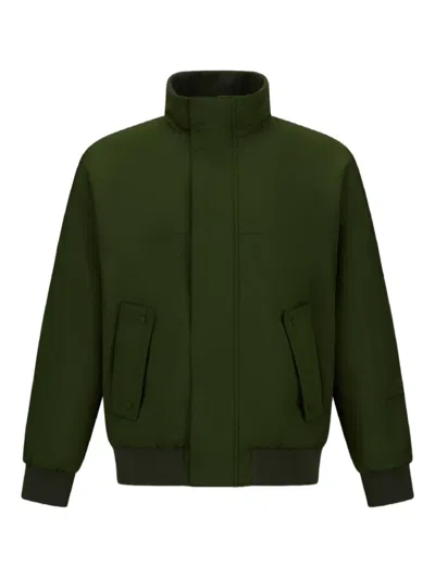 Herno Laminar High-neck Bomber Jacket In Green