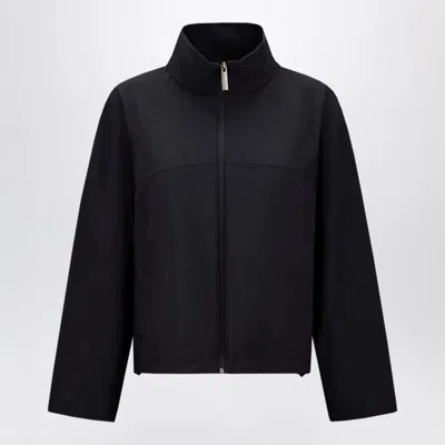 Herno Laminar High-neck Laminar Jacket In Wool-touch Fabric In Blue