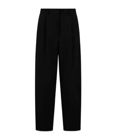 Herno Laminar High-waist Wide-leg Pants In Black
