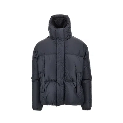 Herno Laminar Hodded Down Jacket In Black