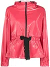 Herno Paradise Pink Lady Bird Laminar Casual Jacket In Purple