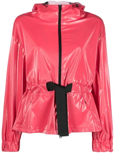 Herno Paradise Pink Lady Bird Laminar Casual Jacket In Purple