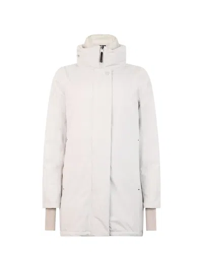 Herno Laminar Hooded Coat In White