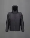 Herno Laminar Hooded Jacket In Quilted Ripstop In Black