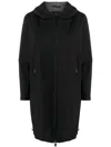 Herno Hooded Zip-fastening Coat In Black