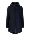 Herno Laminar Hooded Parka Coat In Black