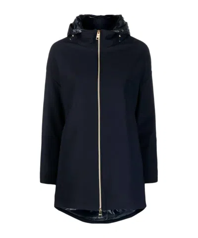 Herno Laminar Hooded Parka Coat In Black