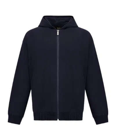 Herno Laminar Hoodie In Co/r-ny In Black
