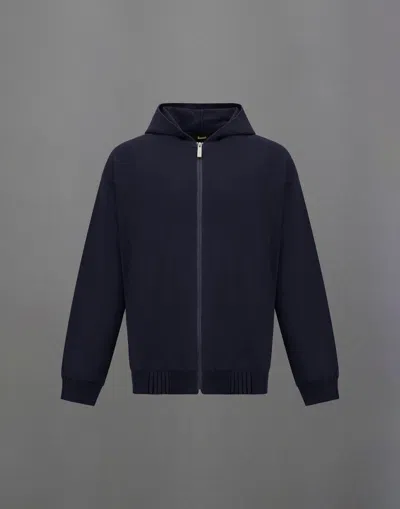 Herno Laminar Hoodie In Co/r-ny In Blue