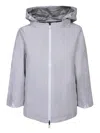 Herno Technical Hooded Jacket In Grey