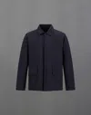 Herno Laminar Zip-front Collared Jacket In Blue